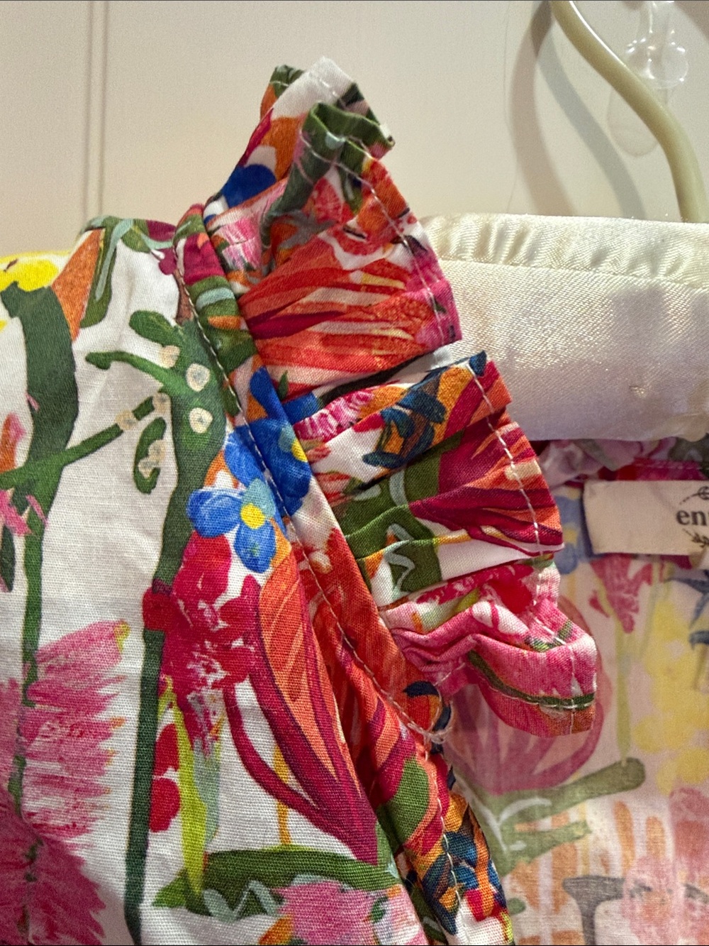 Entro Babydoll Floral Puff-Sleeve Blouse-Size 1X-NWOT - Picture 6 of 9
